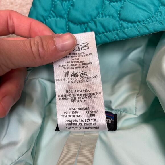 Patagonia Inoa Quilted Puffer Jacket Girl's Medium Granola Gorpcore - Picture 5 of 8